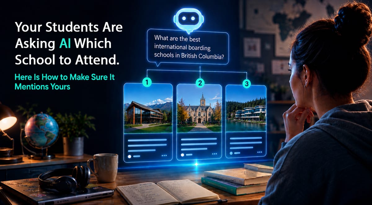 Your Students and Parents Are Asking AI Which School to Attend. Here Is How to Make Sure It Mentions Yours.